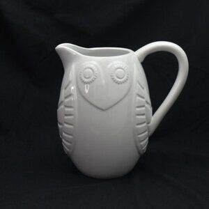 Happy Chic By Jonathan Adler White Ceramic Owl Pitcher